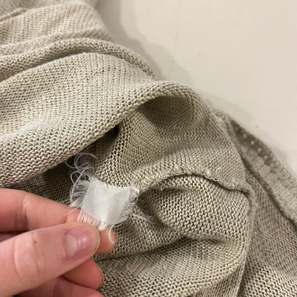 State of Claude Montana Knit Linen VNeck Bell Sleeve Slouchy Sweater Size Large - Picture 8 of 11